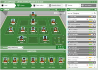 Online soccer manager game - Match order view